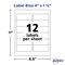 Avery Printable Blank Rectangle Labels, 1.5" x 4", Matte White, 840 Customizable Labels (5197)
